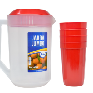 COMBO DE JARRA 4 LTS CON VASO