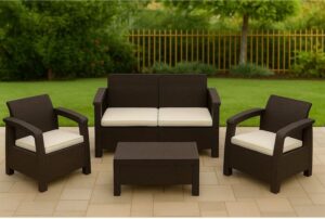 JUEGO DE MUEBLES 4 PLAZA RATTAN