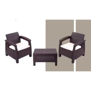 SET DE BUTACA/ TERRAZA 3 PIEZAS RATTAN